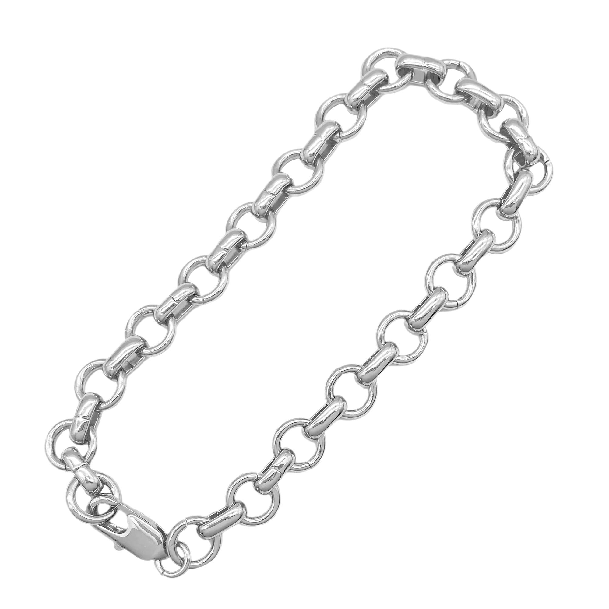 Rhodium Long & Short Charm Bracelet by Bead Landing™